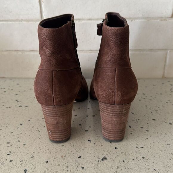 Cole Haan Cassidy Nike Air Chestnut Brown Nubuck Ankle Boots Heels Women’s 9.5B - Picture 3 of 12